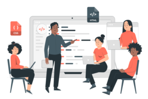 エンジニア 独学 ロードマップを表すイラスト