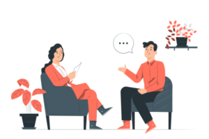 フリーランスエンジニア 面談 コツを表すイラスト