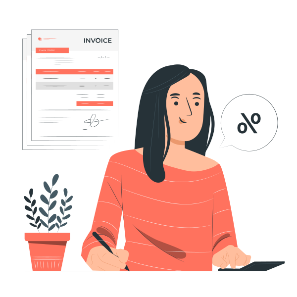 インボイス 登録 方法を表すイラスト