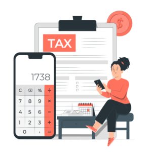 フリーランスエンジニアの確定申告を表すイラスト