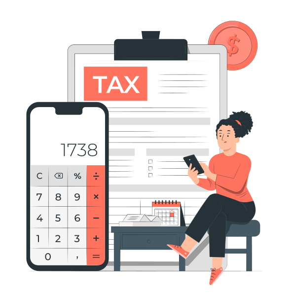 フリーランスエンジニアの確定申告を表すイラスト